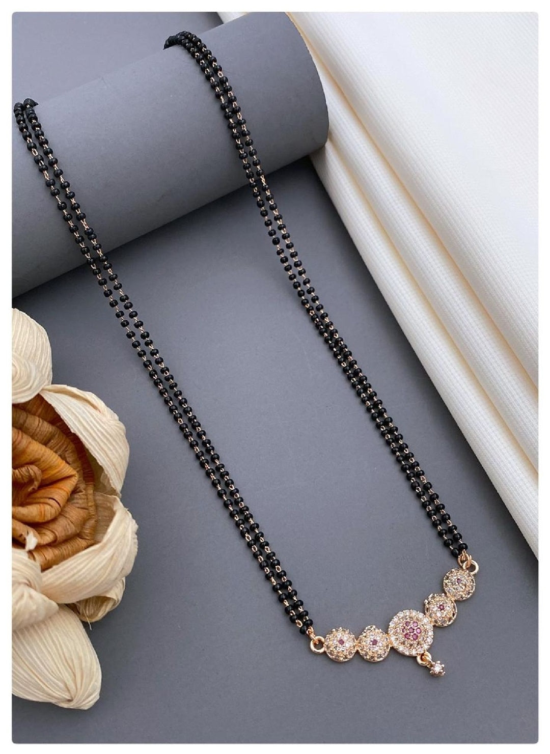 Rose gold mangalsutra