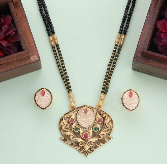 Gold plated mangalsutra set - Jauhari jewellers