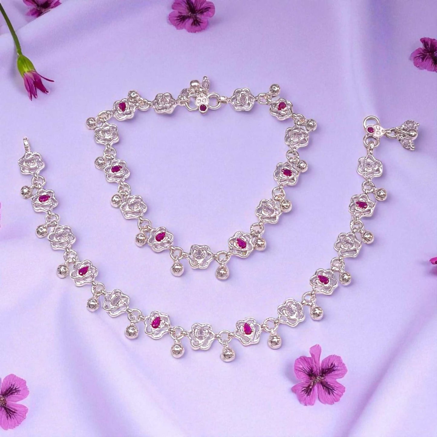 Premium Silver Payal for Women by Jauhari Jewellers