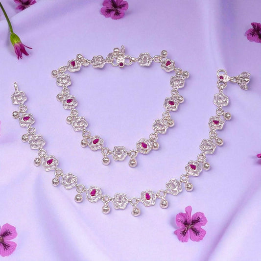 Premium Silver Payal for Women by Jauhari Jewellers