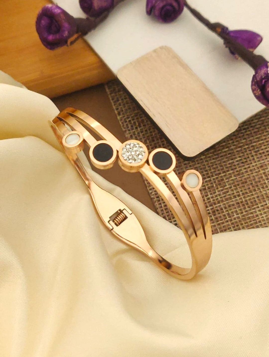 Kada rose gold plated - jauhari jewellers