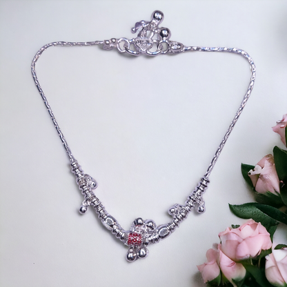 Silver anklets for women