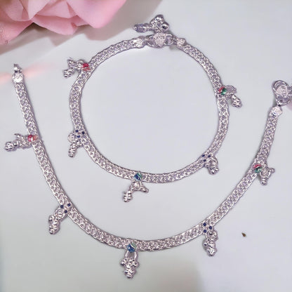 Silver payal latest design - jauhari jewellers