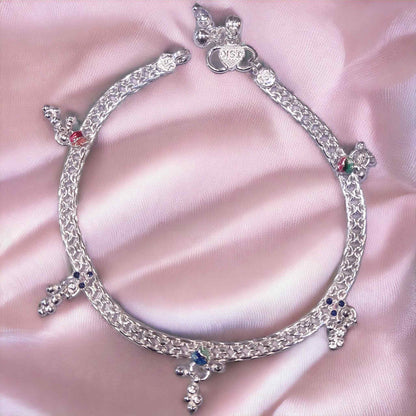 Silver payal old design - jauhari jewellers