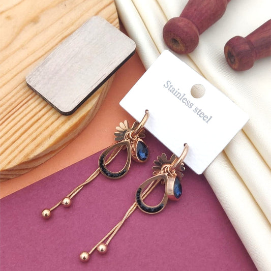 Rose gold plated earrings - jauhari jewellers