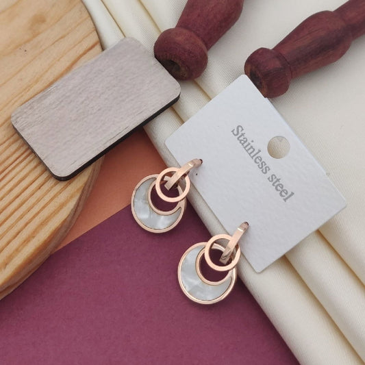 Rose gold plated earrings