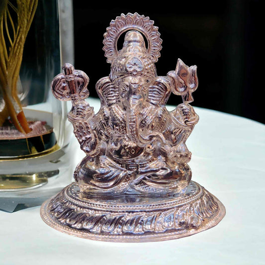 Silver Ganesh ji murti - jauhari jewellers