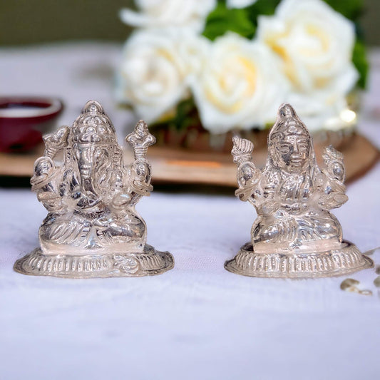 Silver Laxmi Ganesh murti - jauhari Jewellers