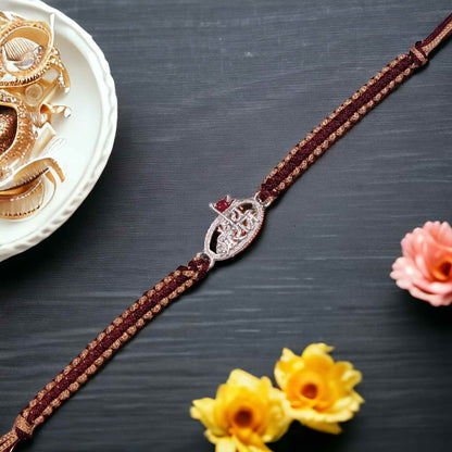 Silver rakhi for brother - jauhari jewellers