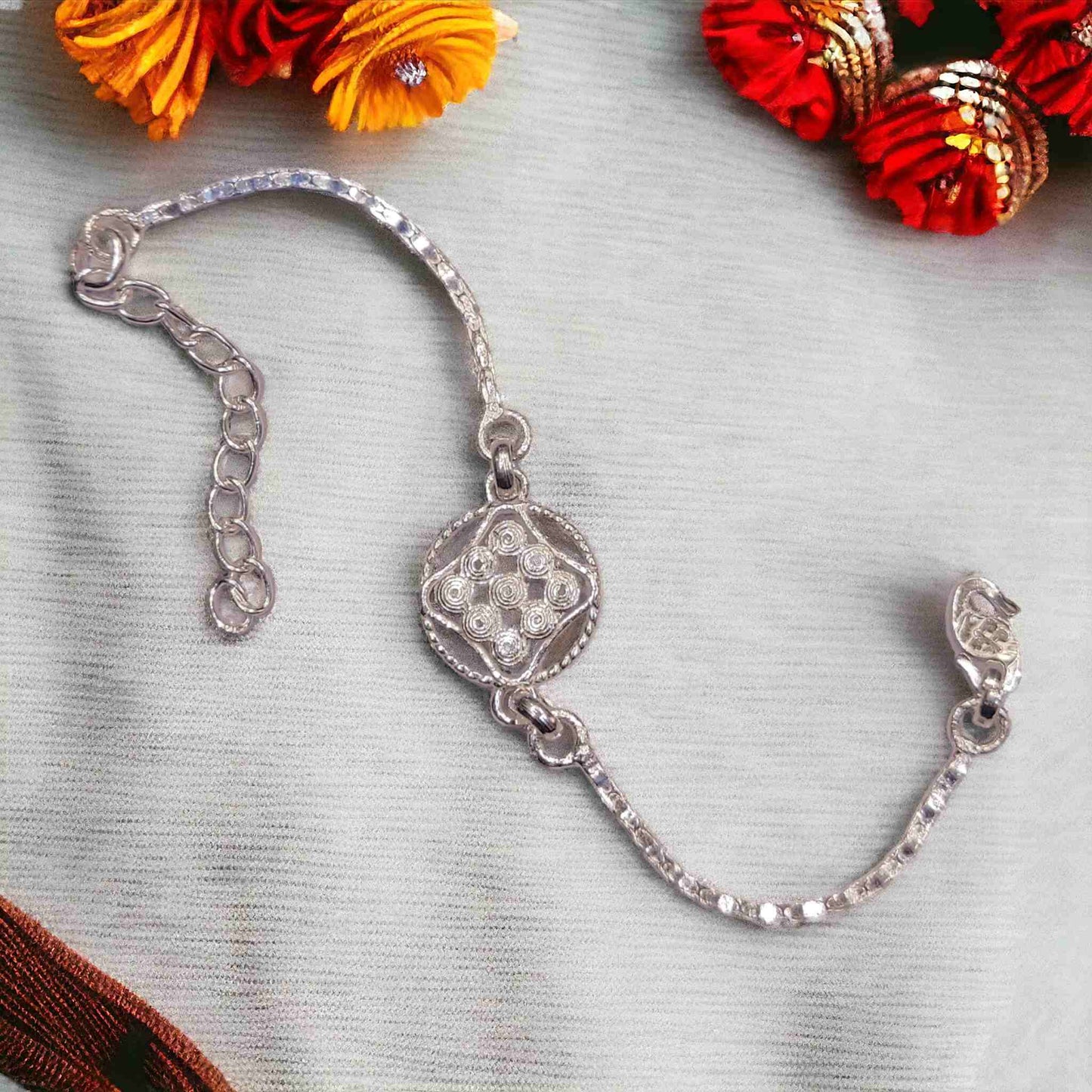 Silver rakhi for raksha bandhan - jauhari Jewellers