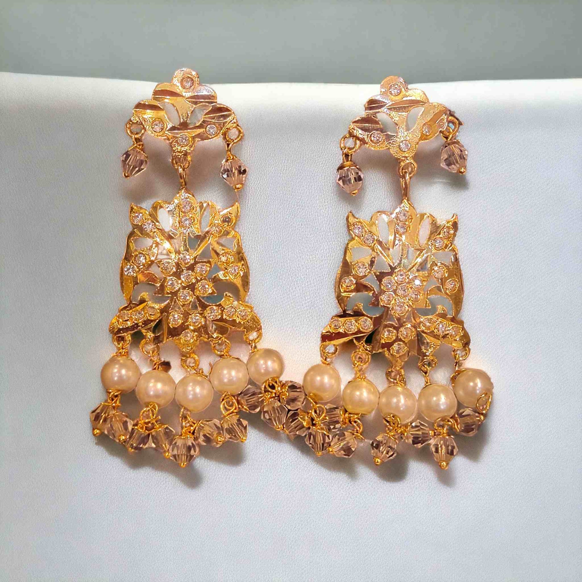Gold plated earrings - jauhari Jewellers