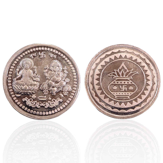 Laxmi Ganesh silver coin - jauhari jewellers