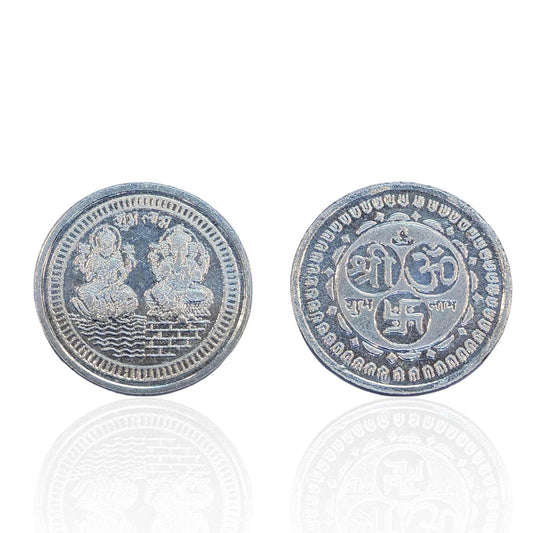 Laxmi Ganesh pure silver coin - jauhari jewellers