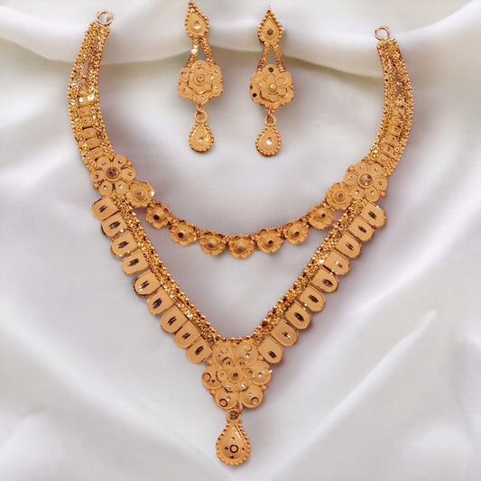 Gold plated necklace set - jauhari jewellers