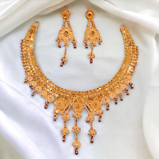 Gold plated necklace set for women - jauhari Jewellers