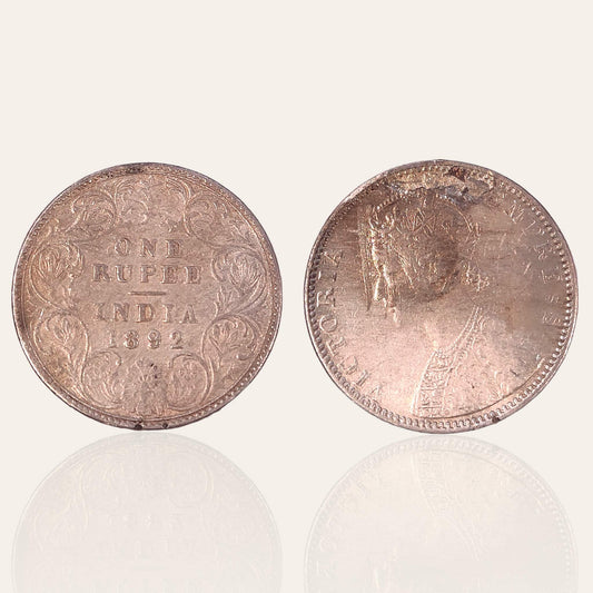 Old Victoria silver coin - jauhari jewellers