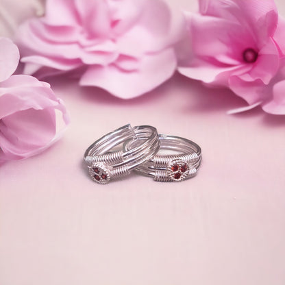 Silver toe rings for women
