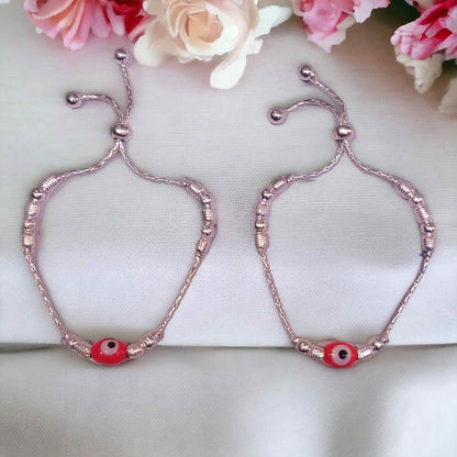 Adjustable anklet for baby girls 