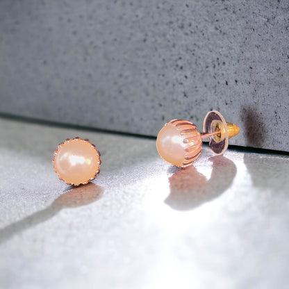 Rose gold plated earrings set
