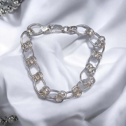 Silver bracelet chain for men