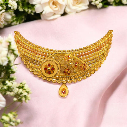 Gold plated choker necklace online