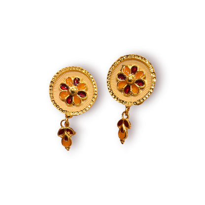 Gold plated earrings for women