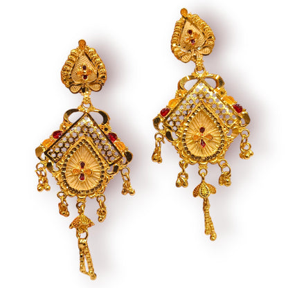 Gold plated big earrings