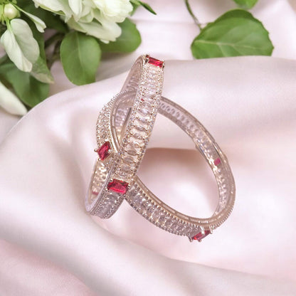 Silver ad bangles for women - jauhari jewellers
