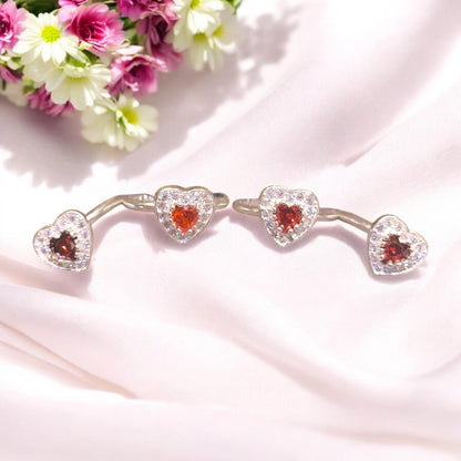Silver heart shape toe rings - Jauhari Jewellers