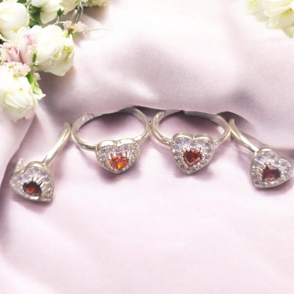 Silver stone toe rings - Jauhari jewellers