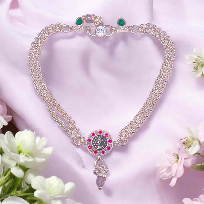 Fancy silver payal for women