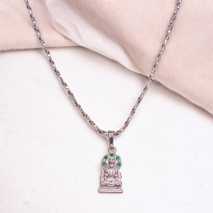 Silver Hanuman ji chain for men