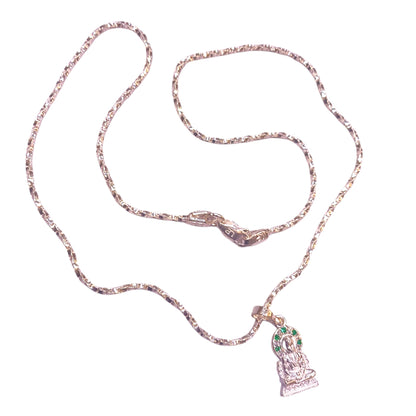 Silver chain with God pendant