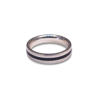 Silver mens plain ring