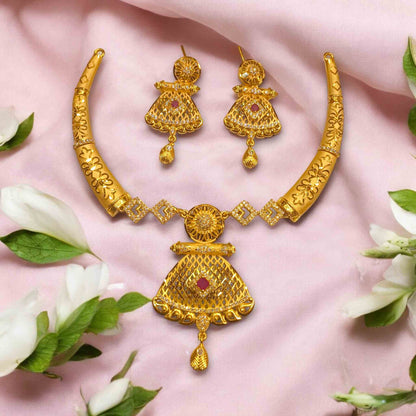 Gold plated fancy necklace