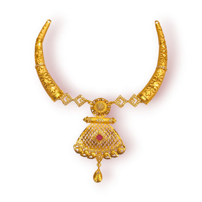 Gold plated fancy jewellery set