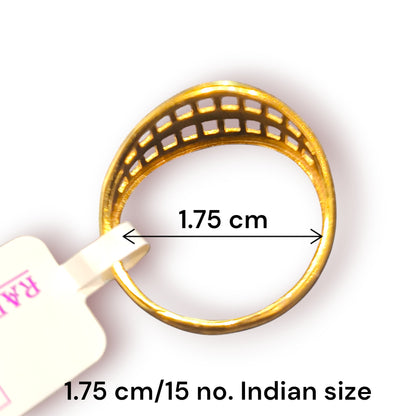 One gram gold ring for women.
