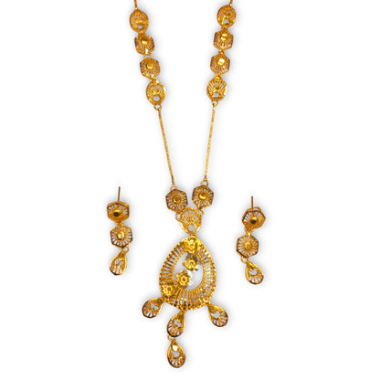 Gold plated necklace set