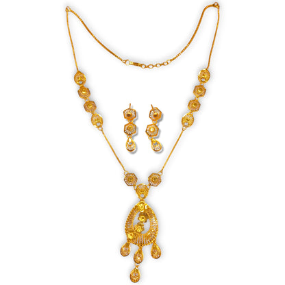 Gold plated turkish necklace set 