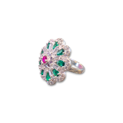 Big silver ring for women