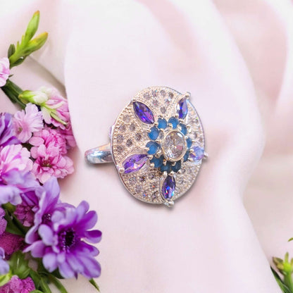 Silver jodha ring for women