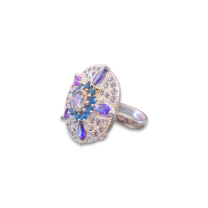 Silver big ring for women