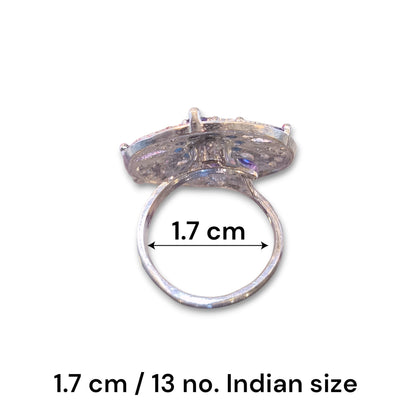 Silver jodha ring for girls