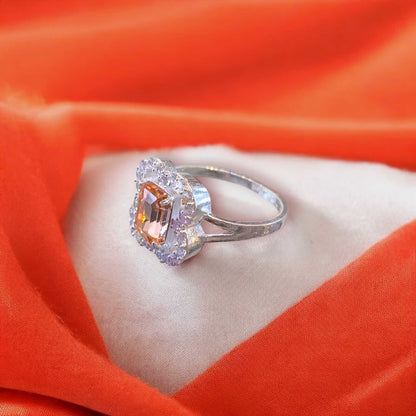 Silver stone ring for her