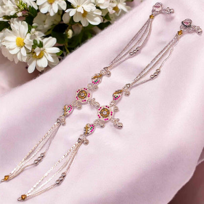 Silver payal party wear
