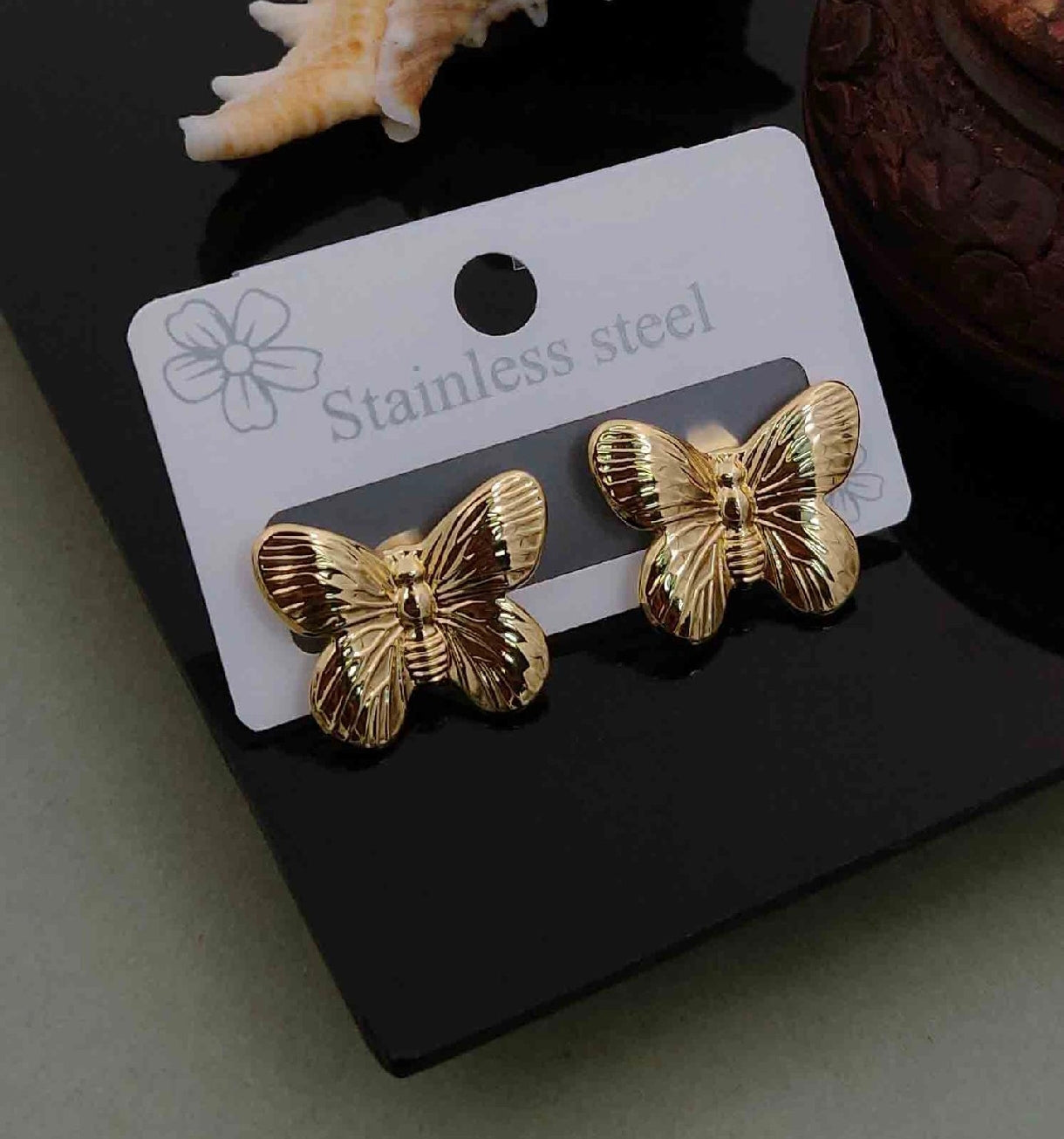 Rose gold plated Butterfly earrings under 1000