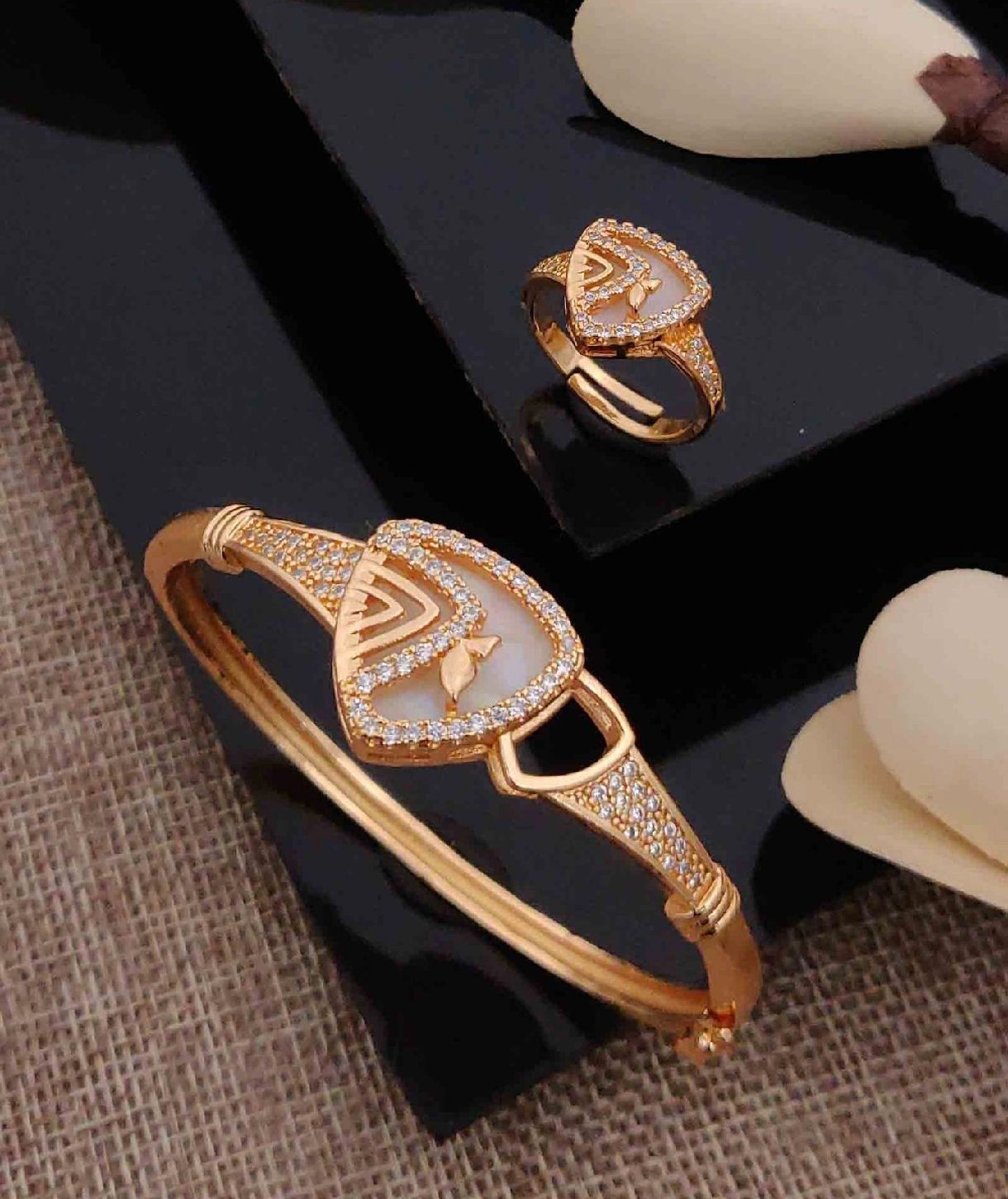 Rose gold plated kada for girls