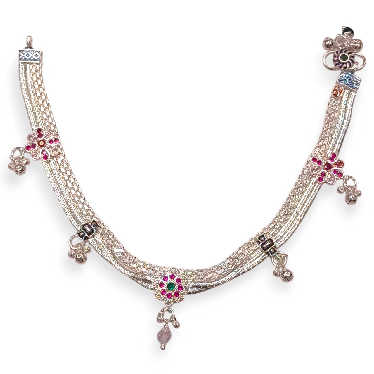 Elegant silver payal for women