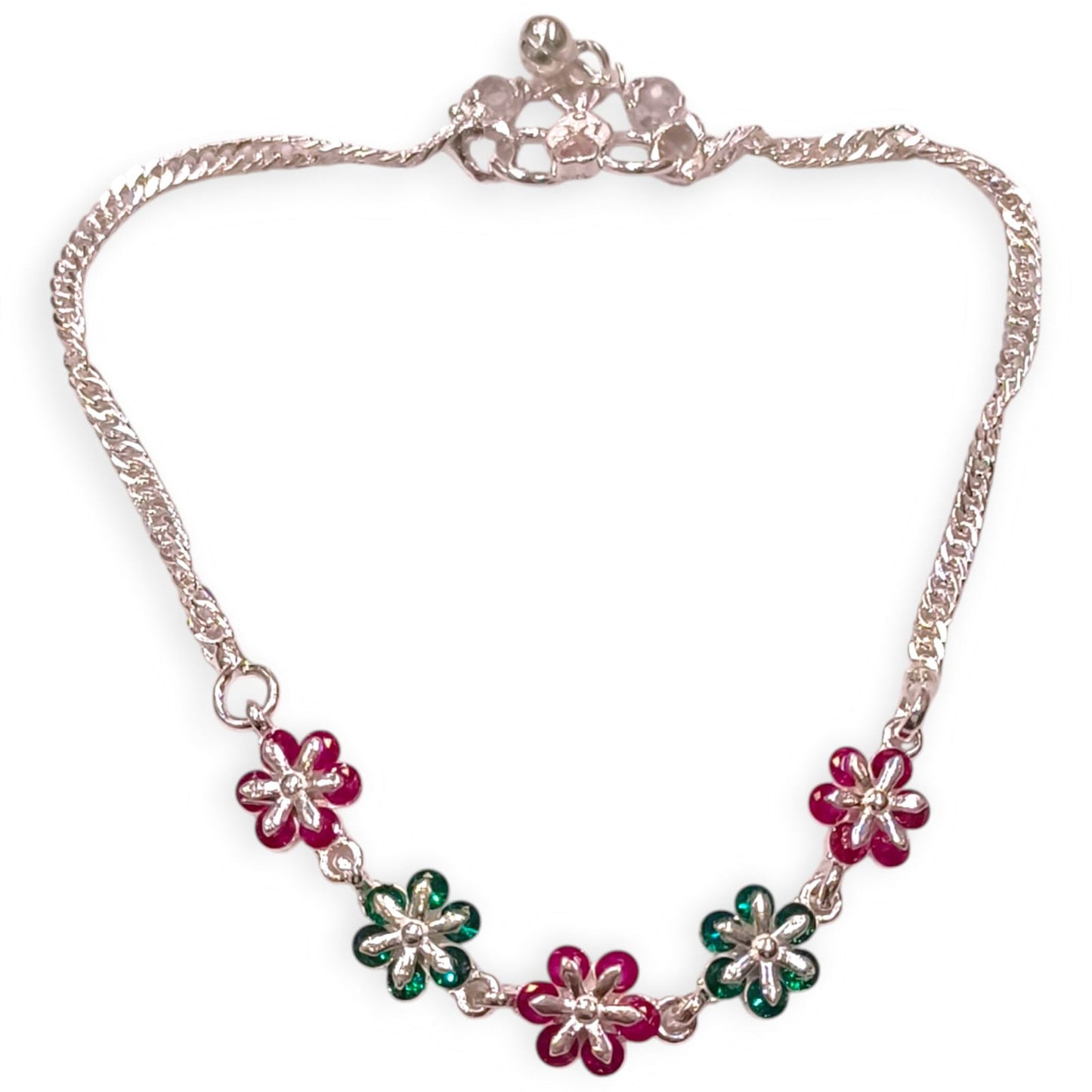 Fancy silver payal for women