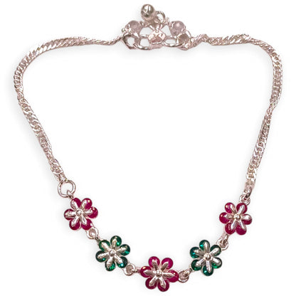 Fancy silver payal for women